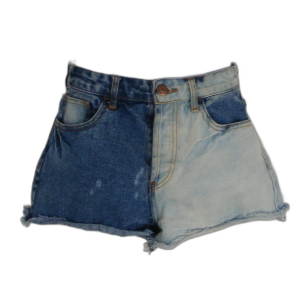 FOREVER 21 Shorts, 28, Cutoffs Color Block, Bleach - Picture 8 of 8